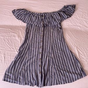 Blue & White Striped Dress